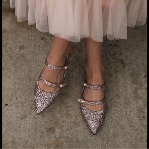 Halogen X Atlantic Pacific Anastasia Glitter Flats sz 7